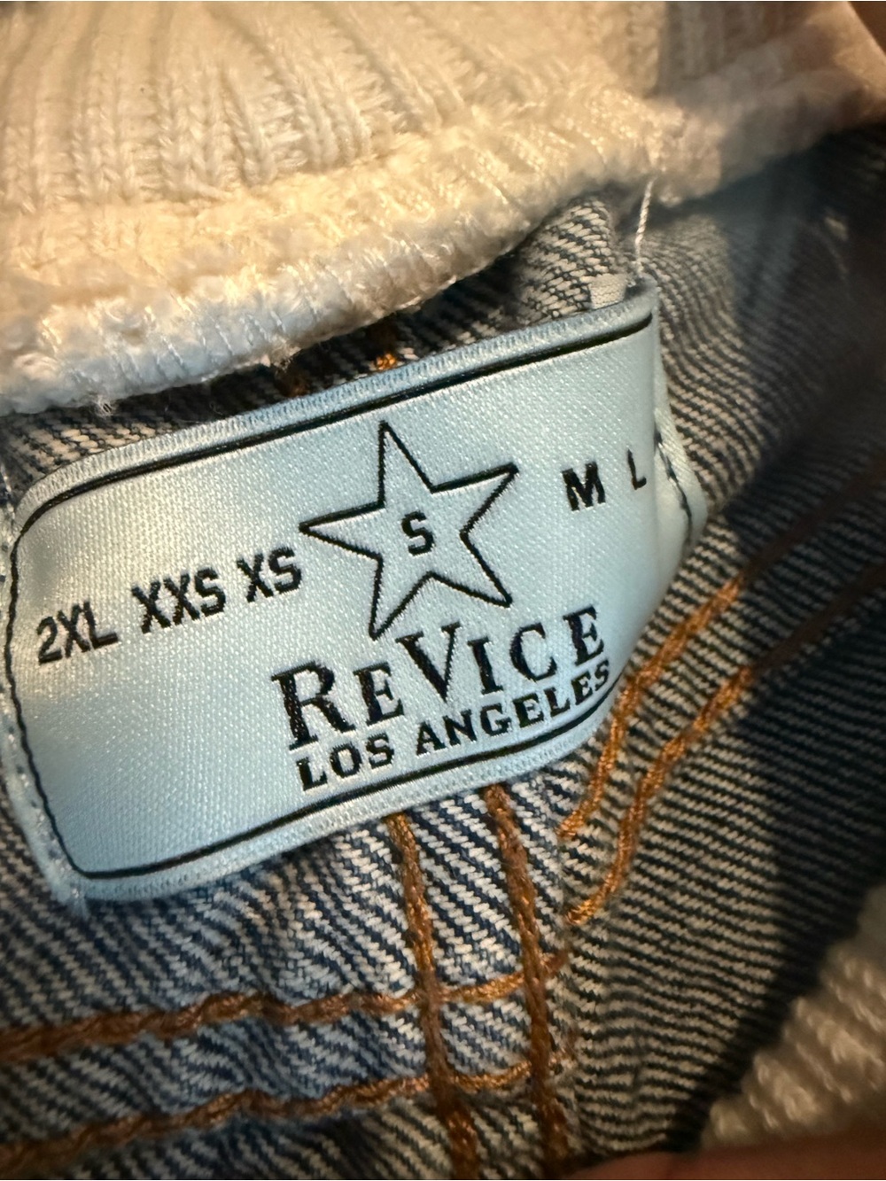 REVICE Light Blue Relaxed Jeans with Ribbed Waist - Picture 3 of 4